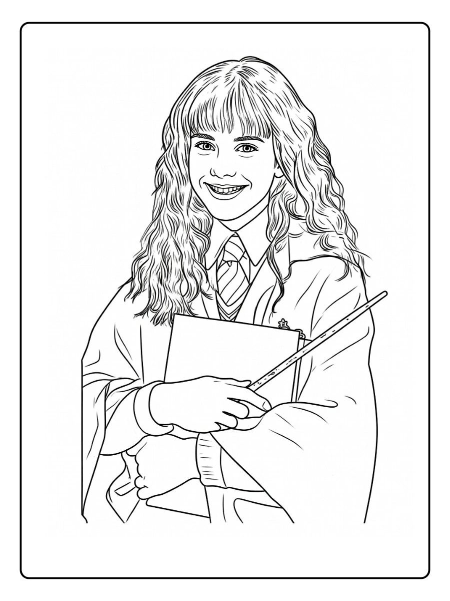 Coloriage Harry Potter et Hermione (1)
