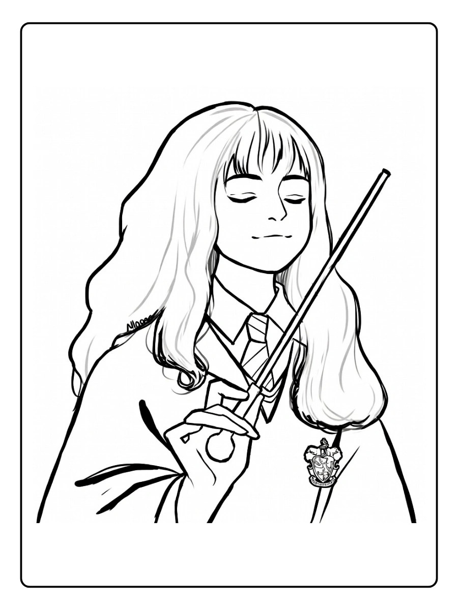 Coloriage Harry Potter et Hermione (3)