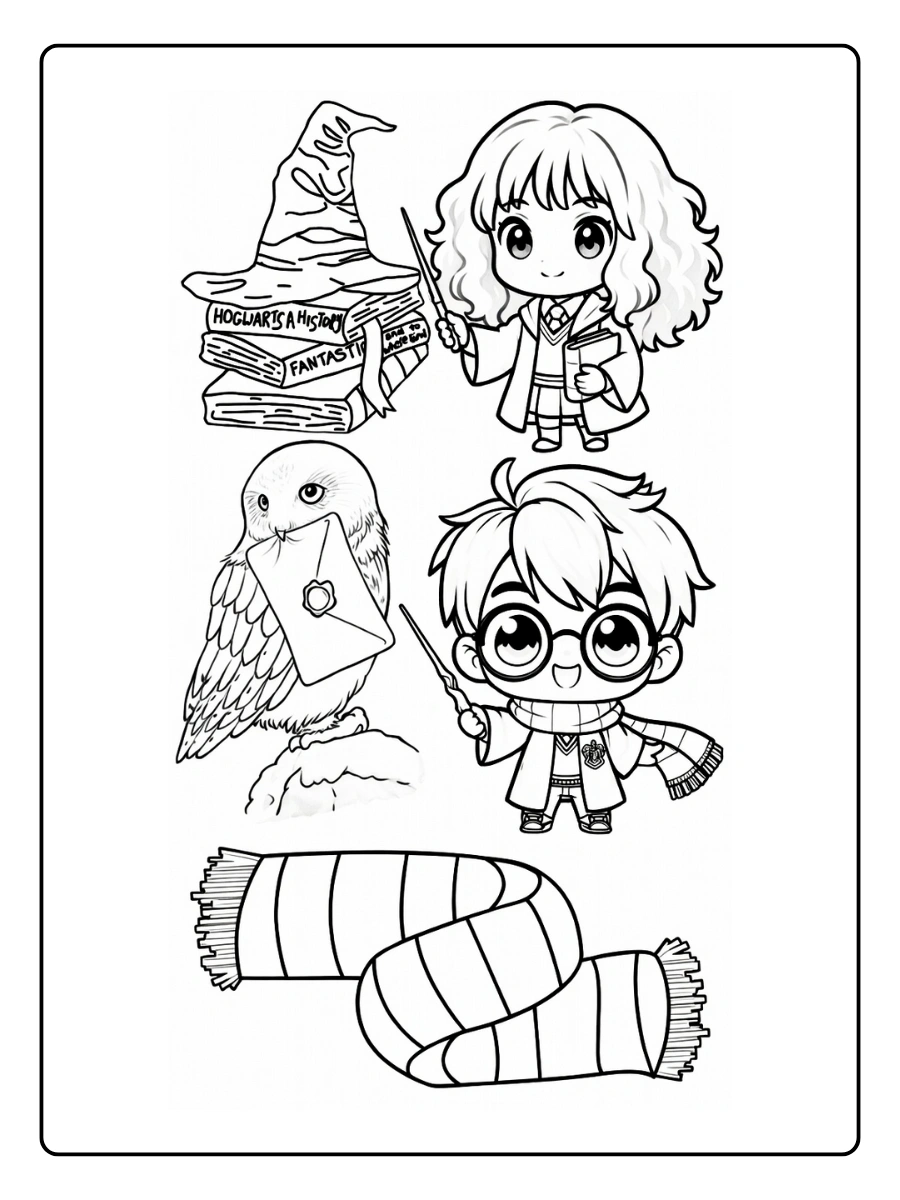Coloriage Harry Potter et Hermione (5)