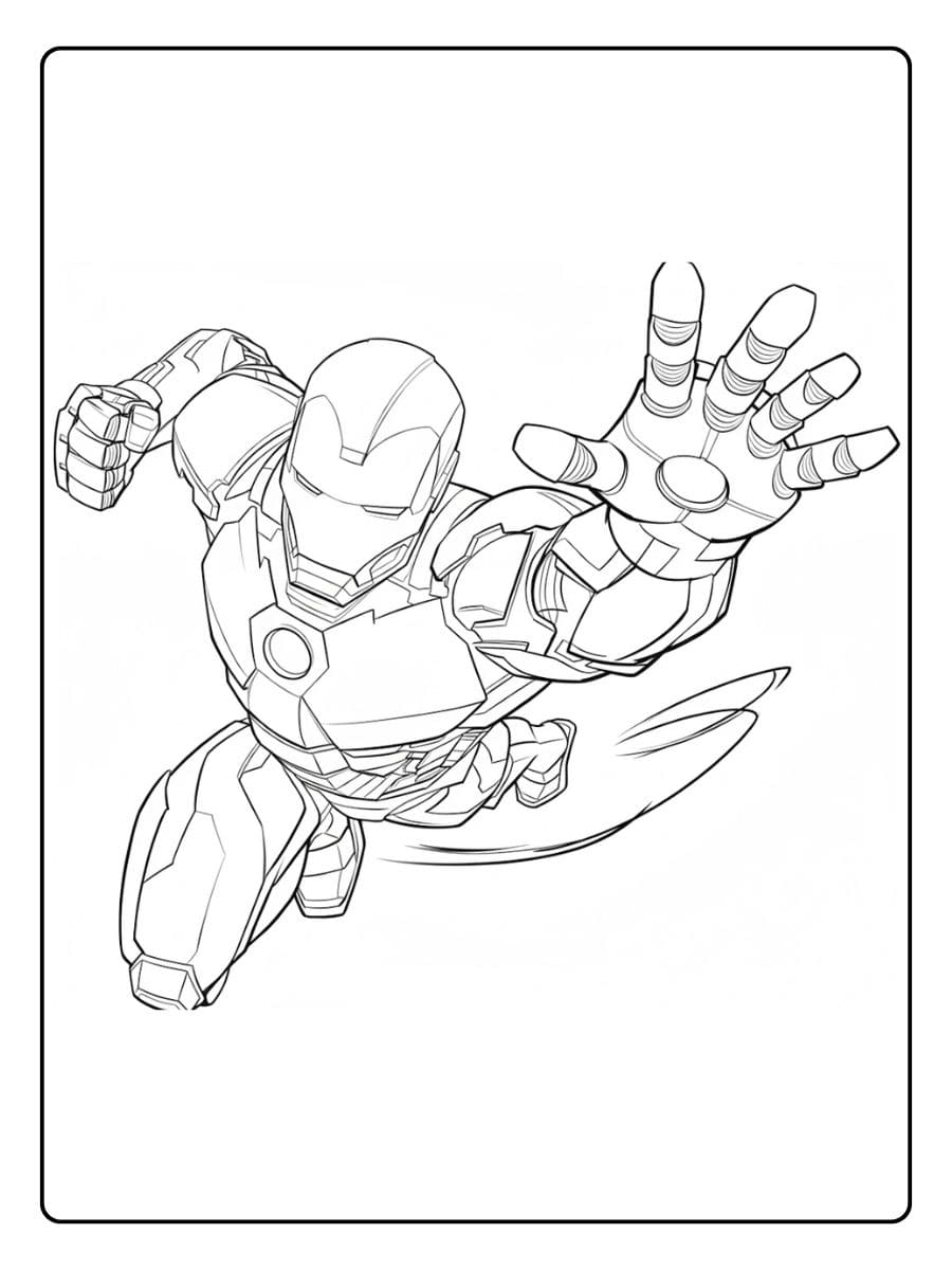 Coloriage Iron Man Simplement Dessiné