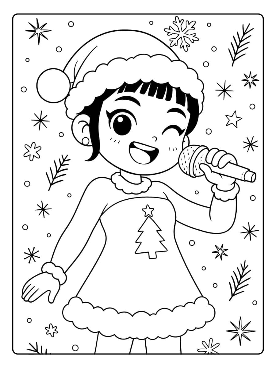 Coloriage Kpop Demon Hunter Noël (11)