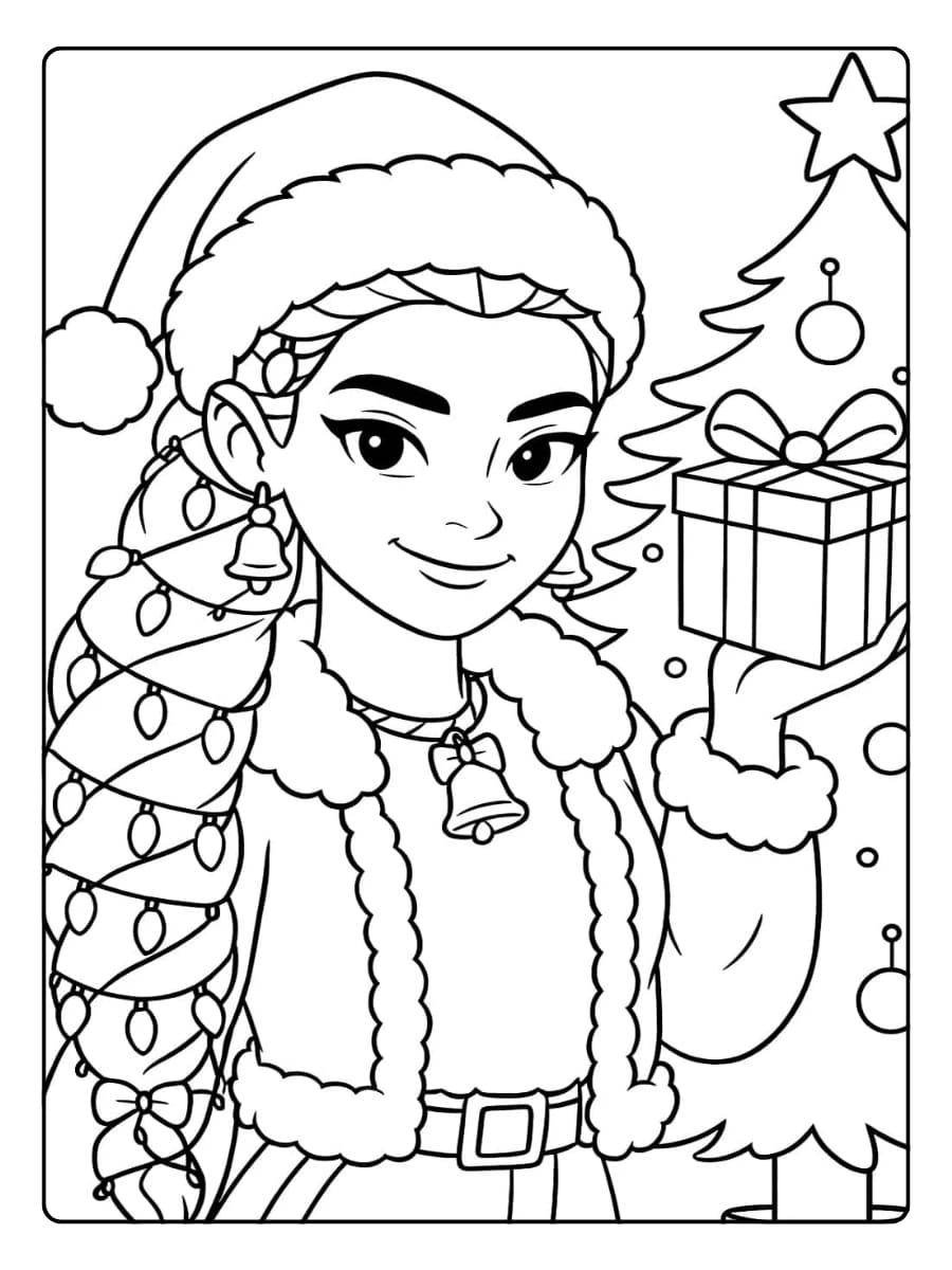 Coloriage Kpop Demon Hunter Noël (12)