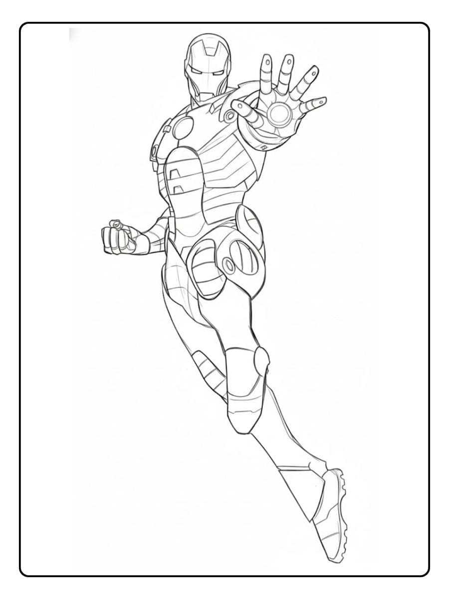 Coloriage Marvel Iron Man simple