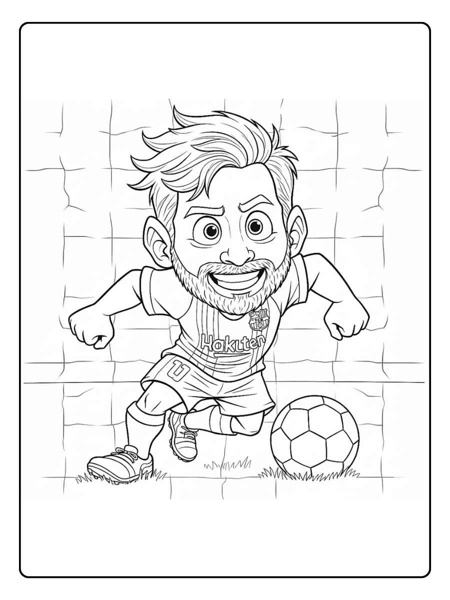 Coloriage Messi maillot numéro 10