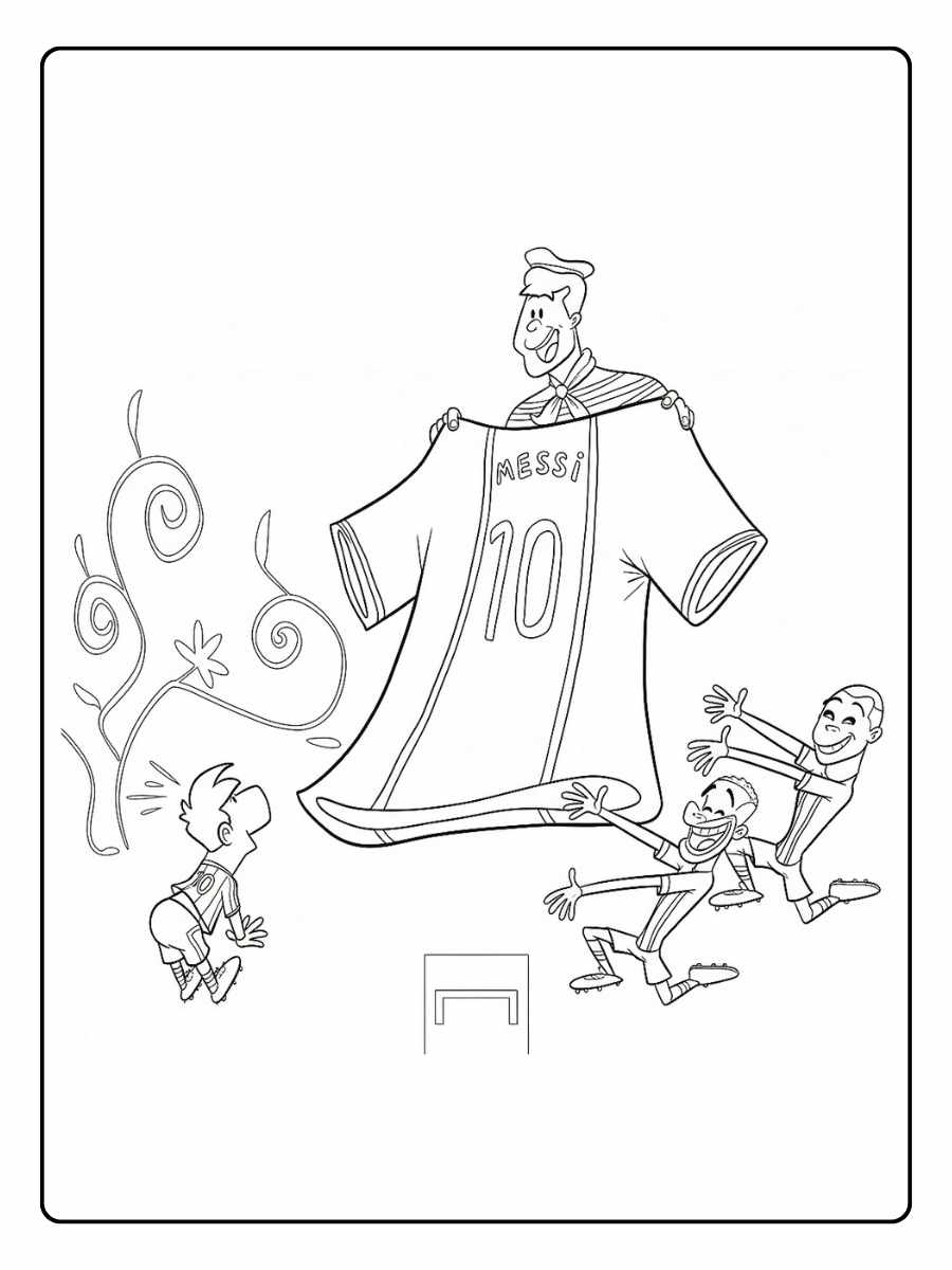 Coloriage PSG maillot du Paris Saint Germain avec numéro 10