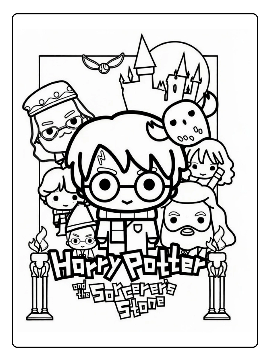 Coloriage Poudlard Harry Potter (7)