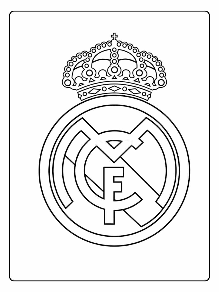 Coloriage Real Madrid célébration bras ouverts devant le public