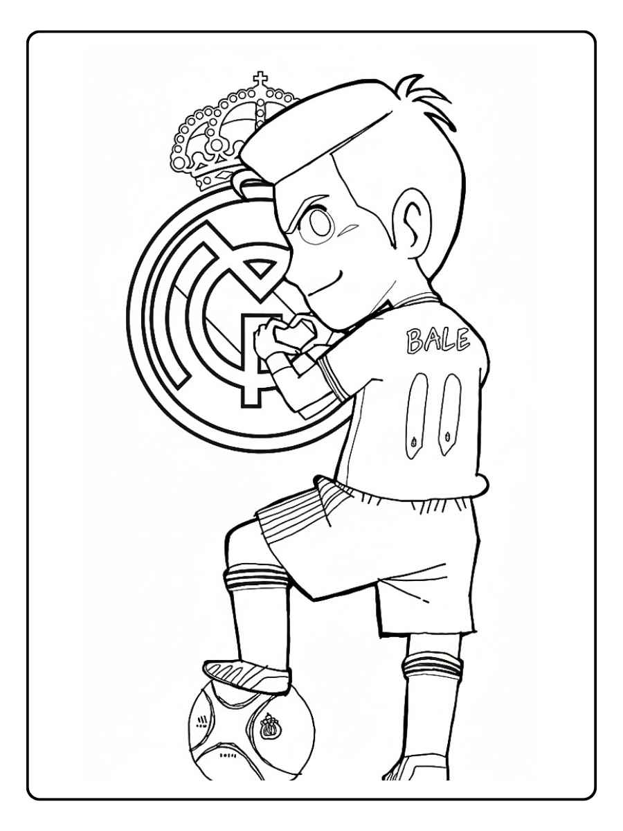 Coloriage Real Madrid célébration collective après un but