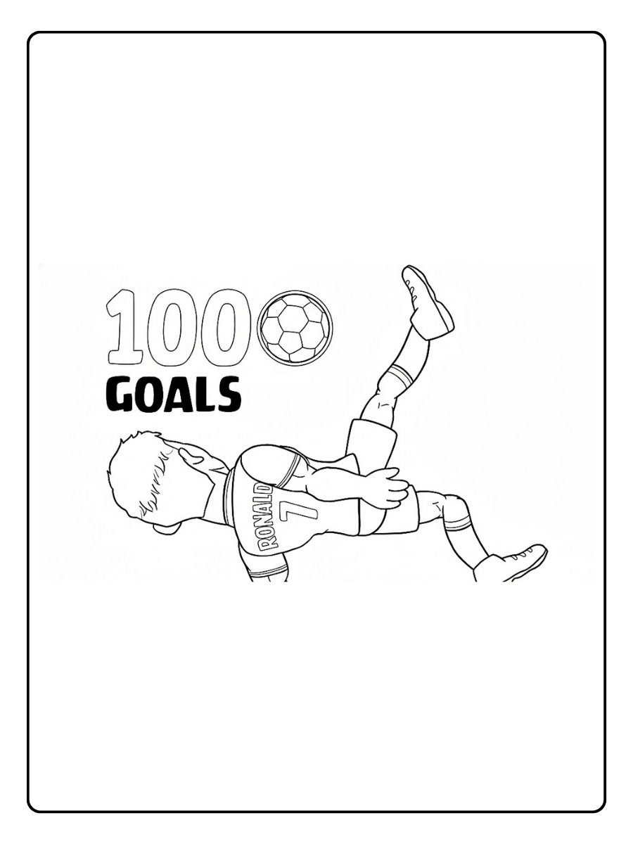 Coloriage Ronaldo retourné acrobatique pour marquer un but