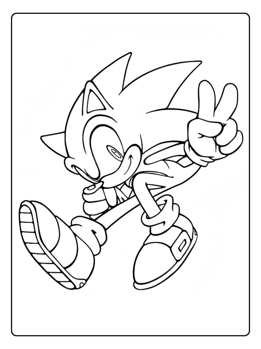 Coloriage Sonic à imprimer