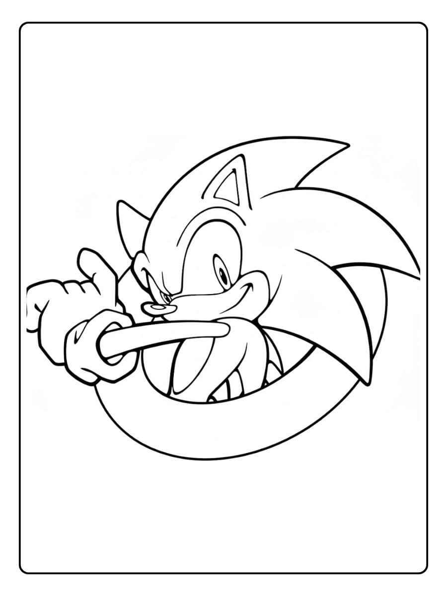 Coloriage Sonic le Hérisson Vitesse
