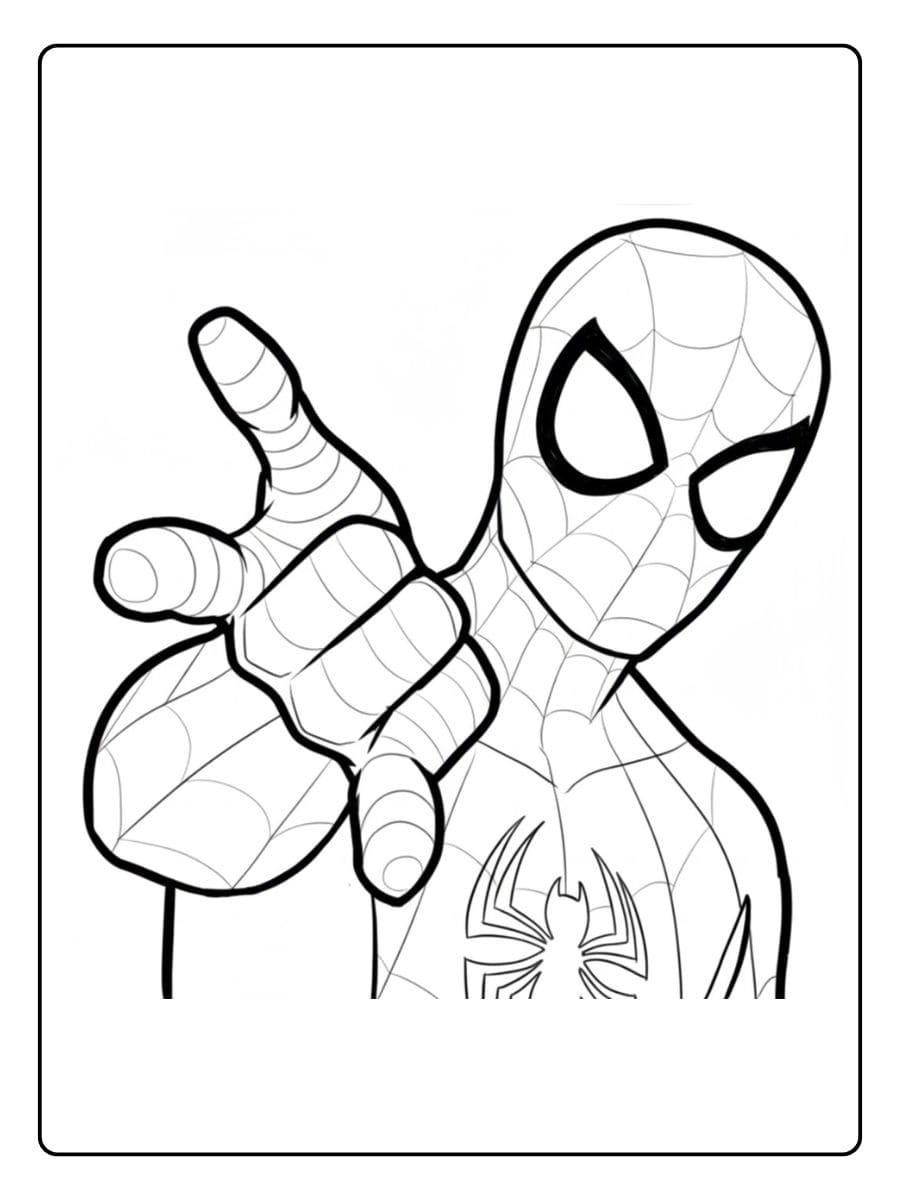 Coloriage Spiderman Dessin Simple à Colorier