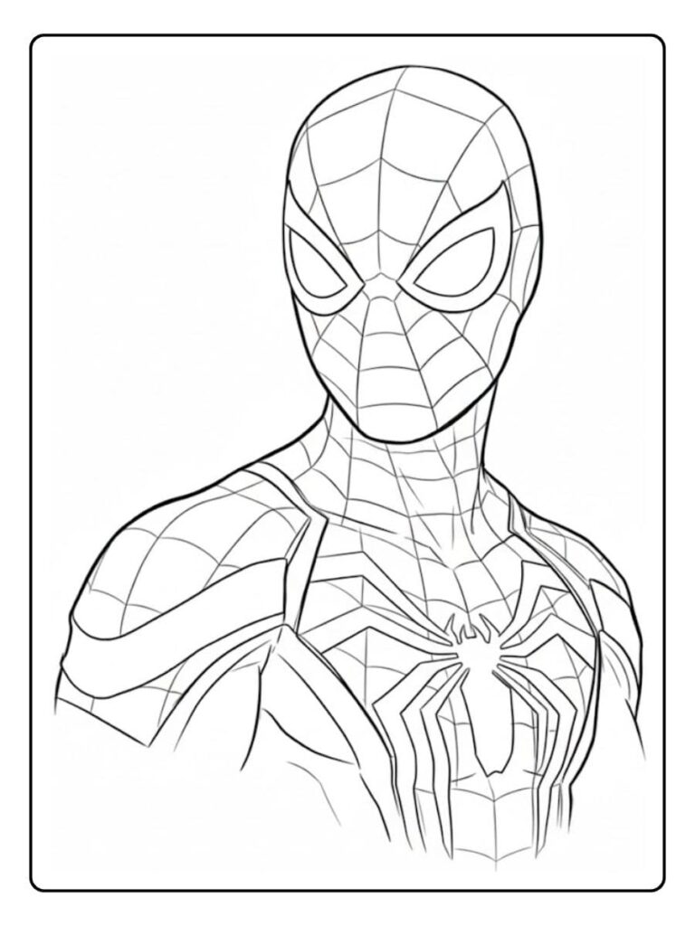 Coloriage Spiderman Facile pour Enfants Coloriage Spiderman Facile pour Enfants