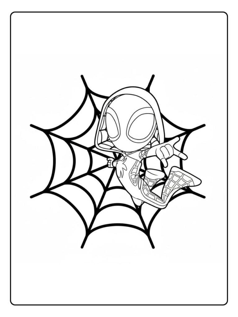 Coloriage Gratuit à Imprimer – Dessins à Colorier PDF & PNG 167 Coloriage Spidey et son Incroyable Toile d'Araignée