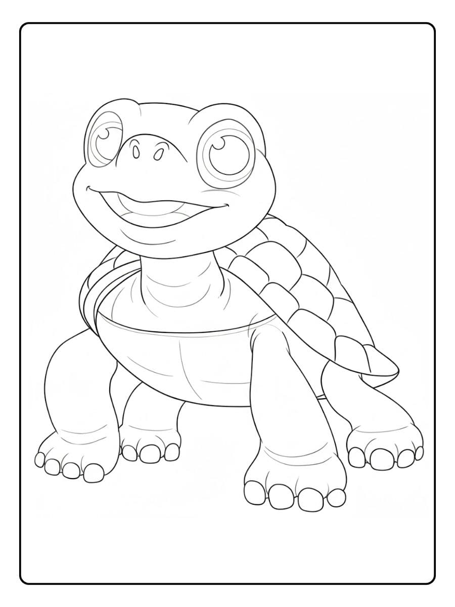 Coloriage Tortue Mignonne à Imprimer