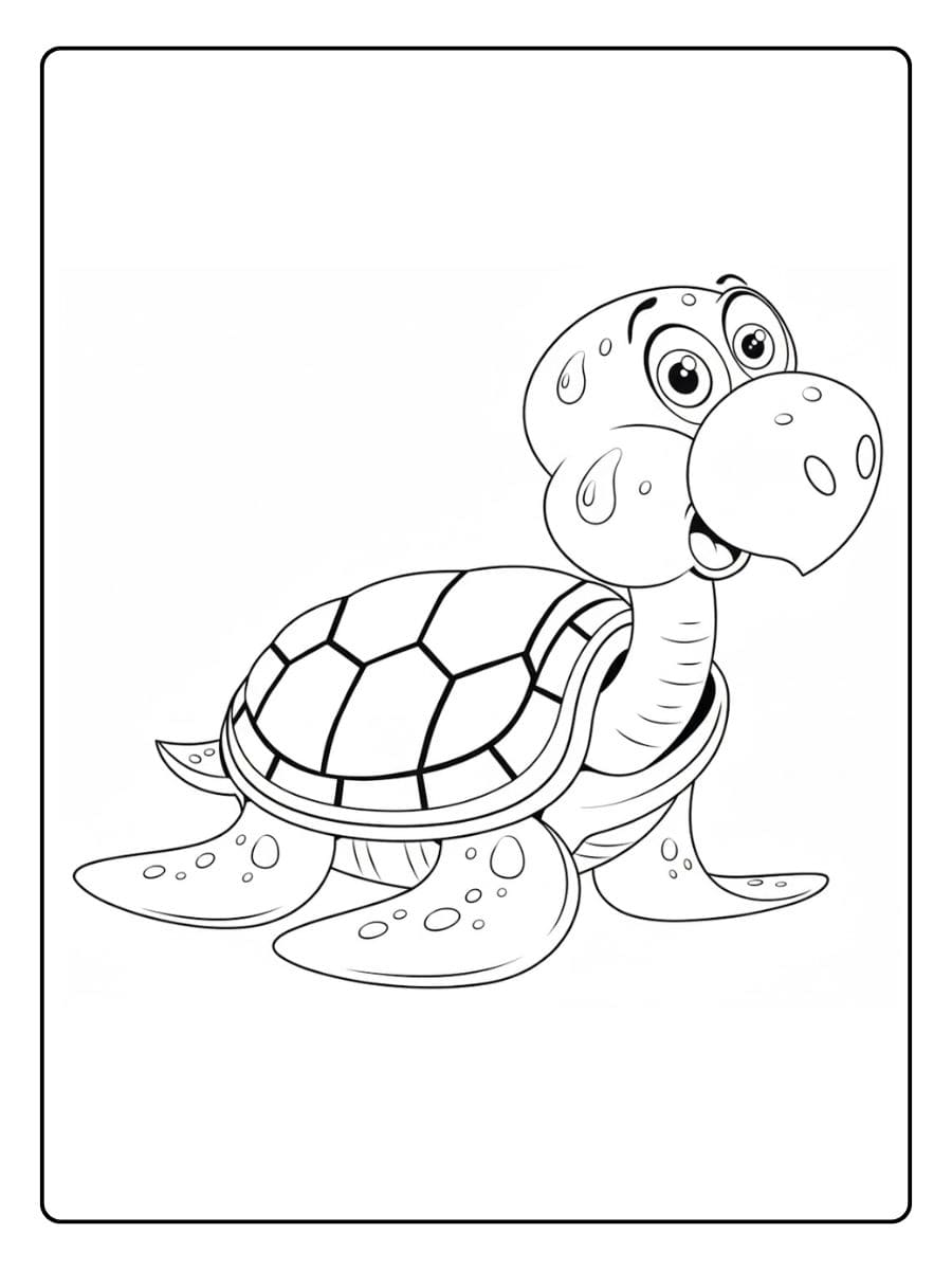 Coloriage Tortue Mignonne