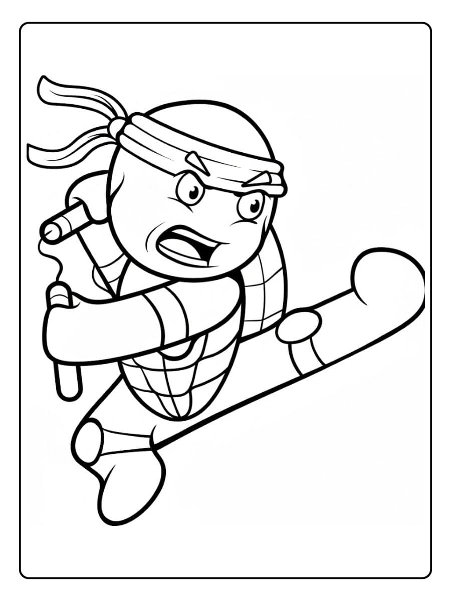 Coloriage Tortues Ninja Karaté