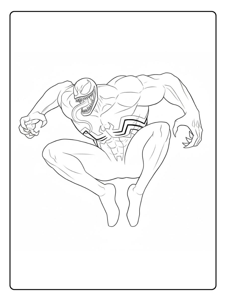 Coloriage Venom simple et facile à imprimer
