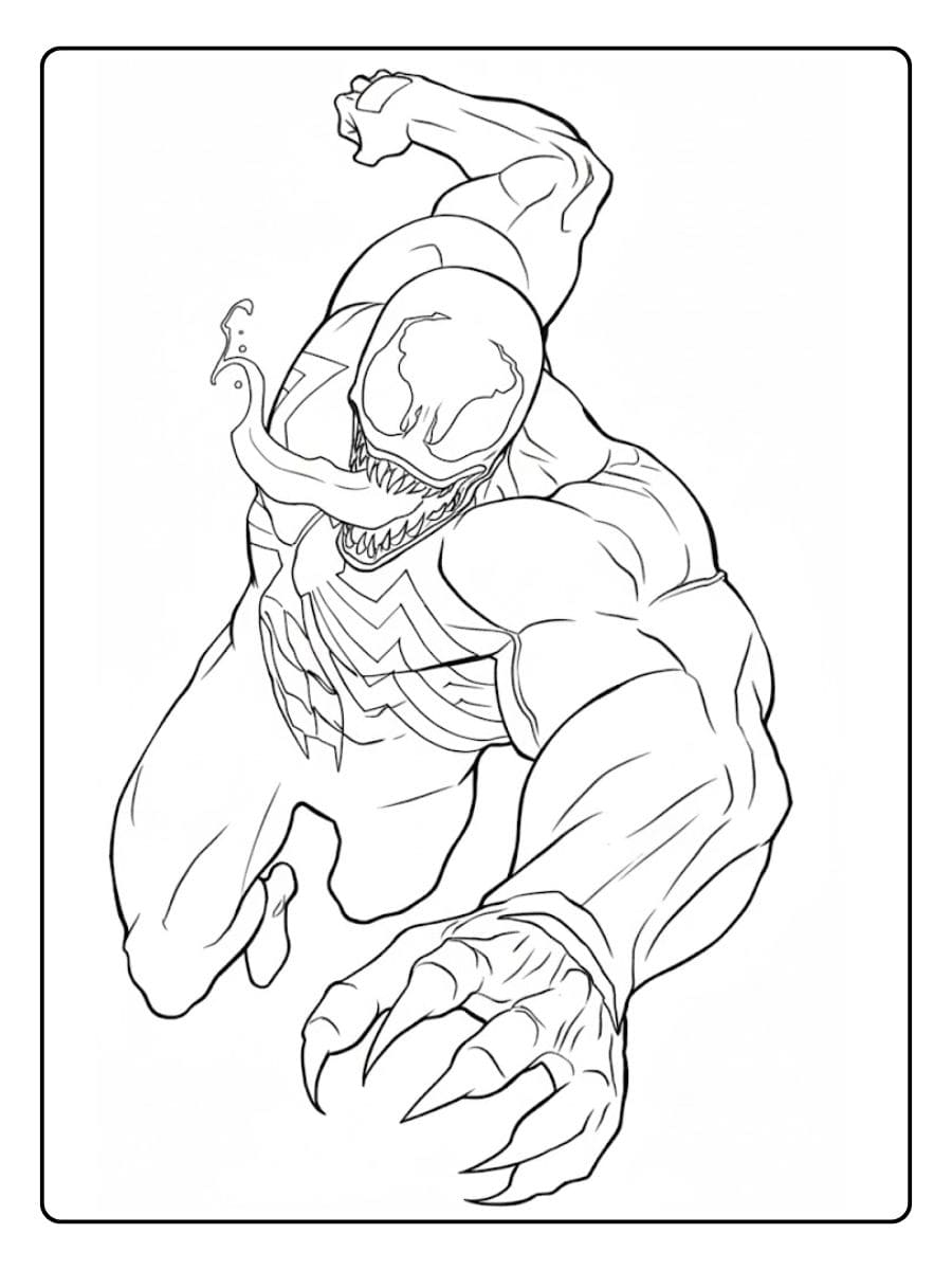 Coloriage Venom simple et facile