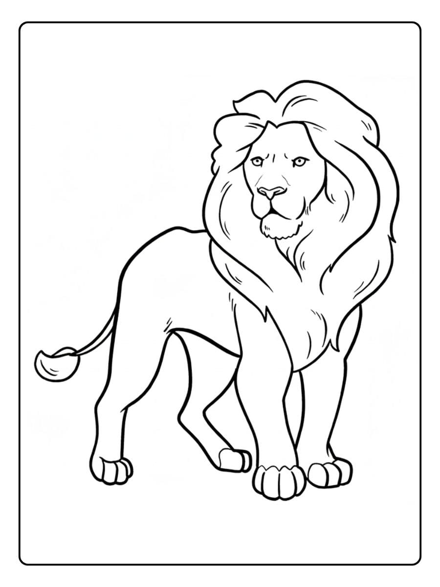 Coloriage lion majestueux à imprimer