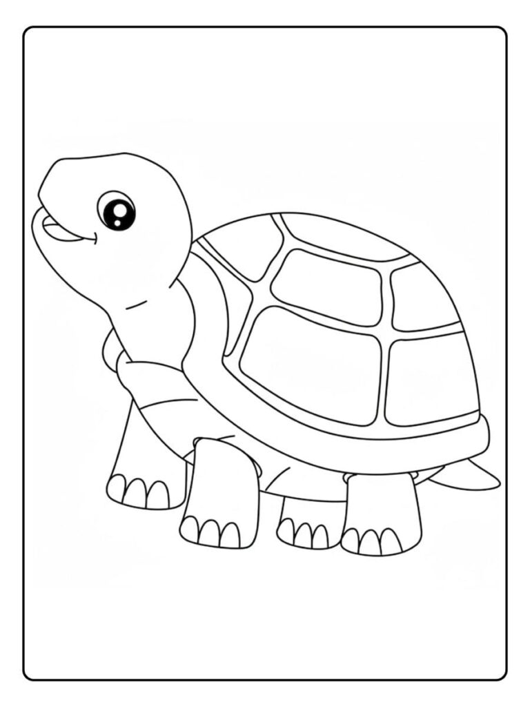 Coloriage Gratuit à Imprimer – Dessins à Colorier PDF & PNG 144 Coloriage tortue facile pour enfants