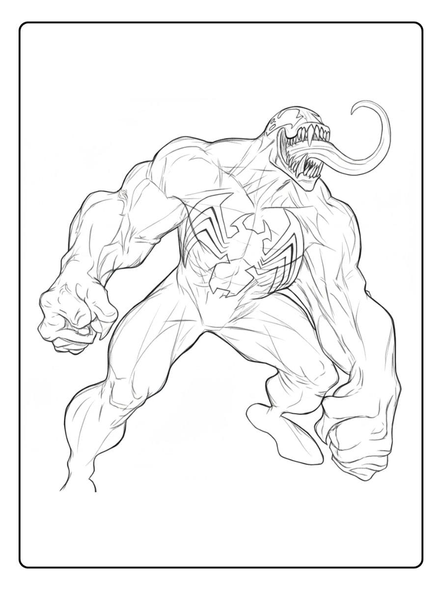 Contour de Venom à colorier