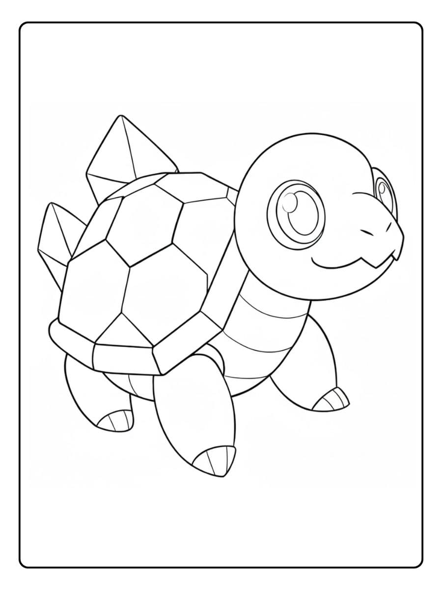 Dessin Simple à Colorier Petite Tortue