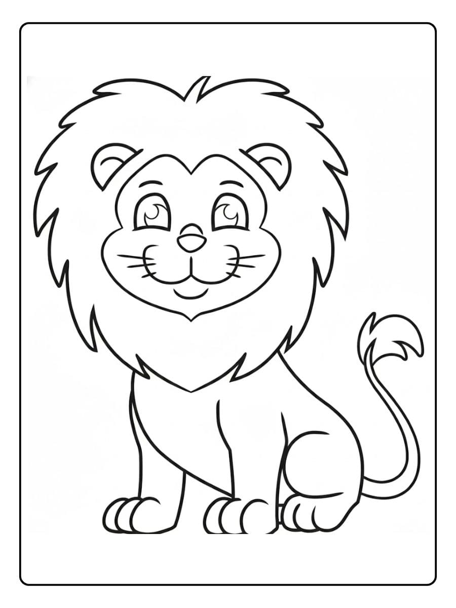 Dessin de lion à colorier Activité coloriage lion