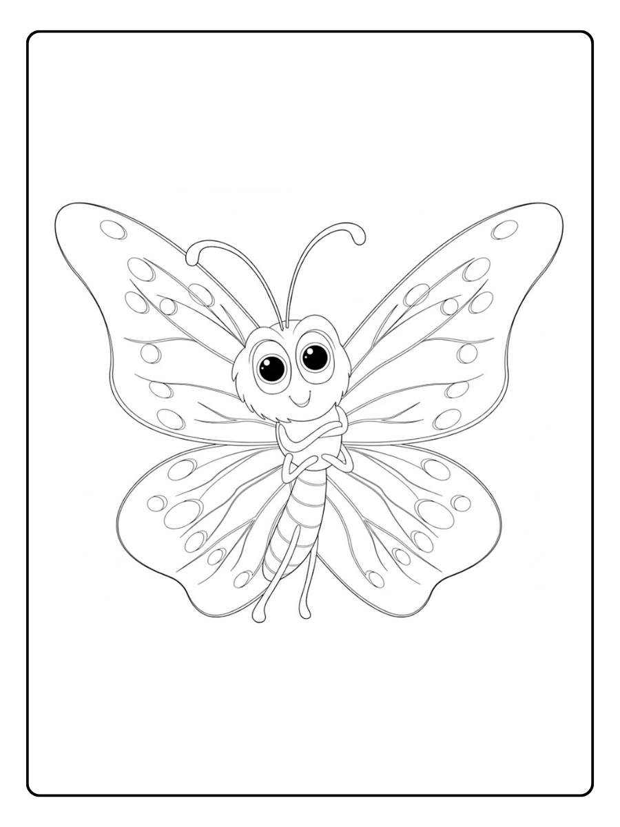 Papillons coloriage papillon mignon style enfant