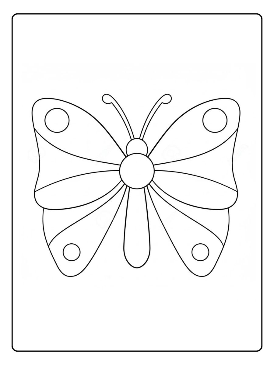 Papillons coloriage papillon minimaliste aux formes douces