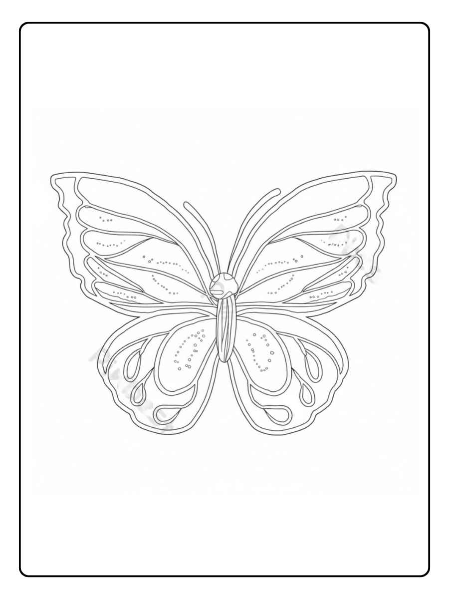 Papillons coloriage papillon symétrique style classique