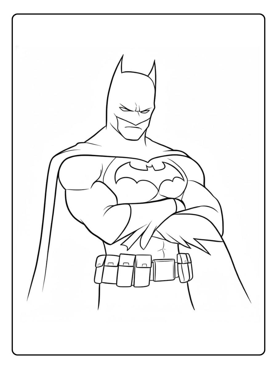 coloriage batman simple dessin à colorier