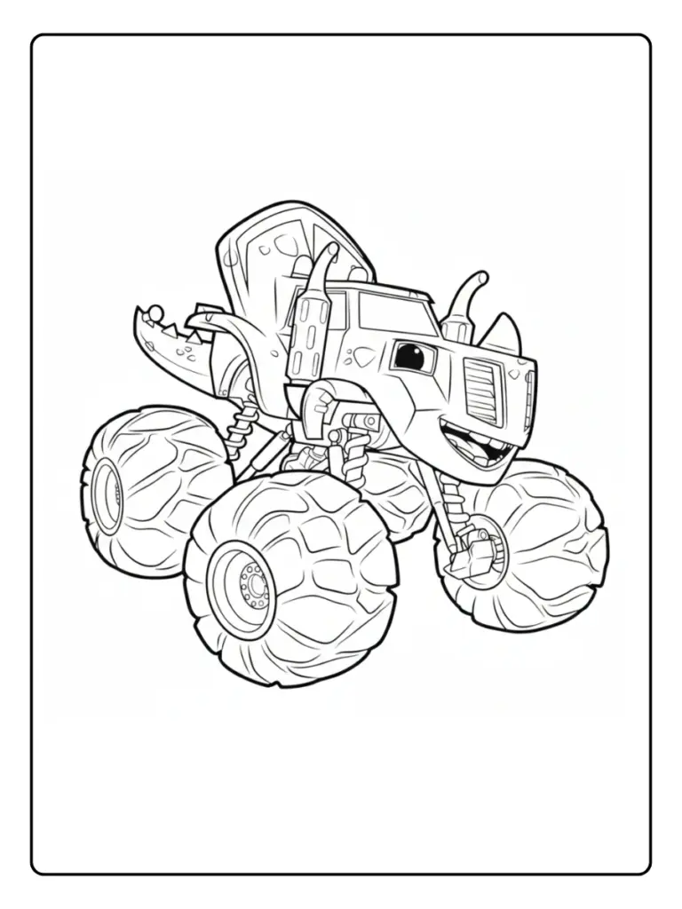 Coloriage Gratuit à Imprimer – Dessins à Colorier PDF & PNG 89 Coloriage Blaze et les Monster Machines (12)