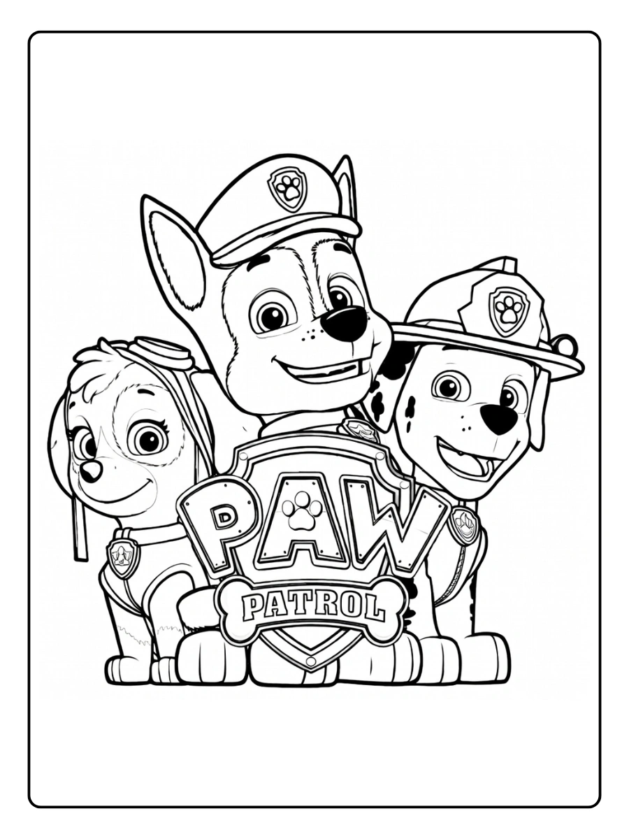 Coloriage Chase Pat' Patrouille (1)