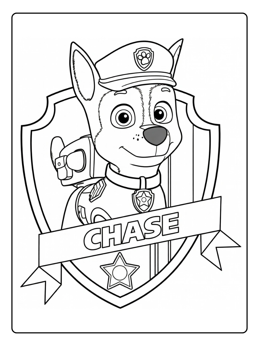 Coloriage Chase Pat' Patrouille (2)