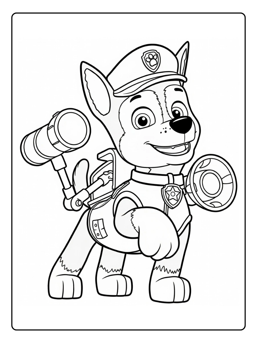 Coloriage Chase Pat' Patrouille (4)