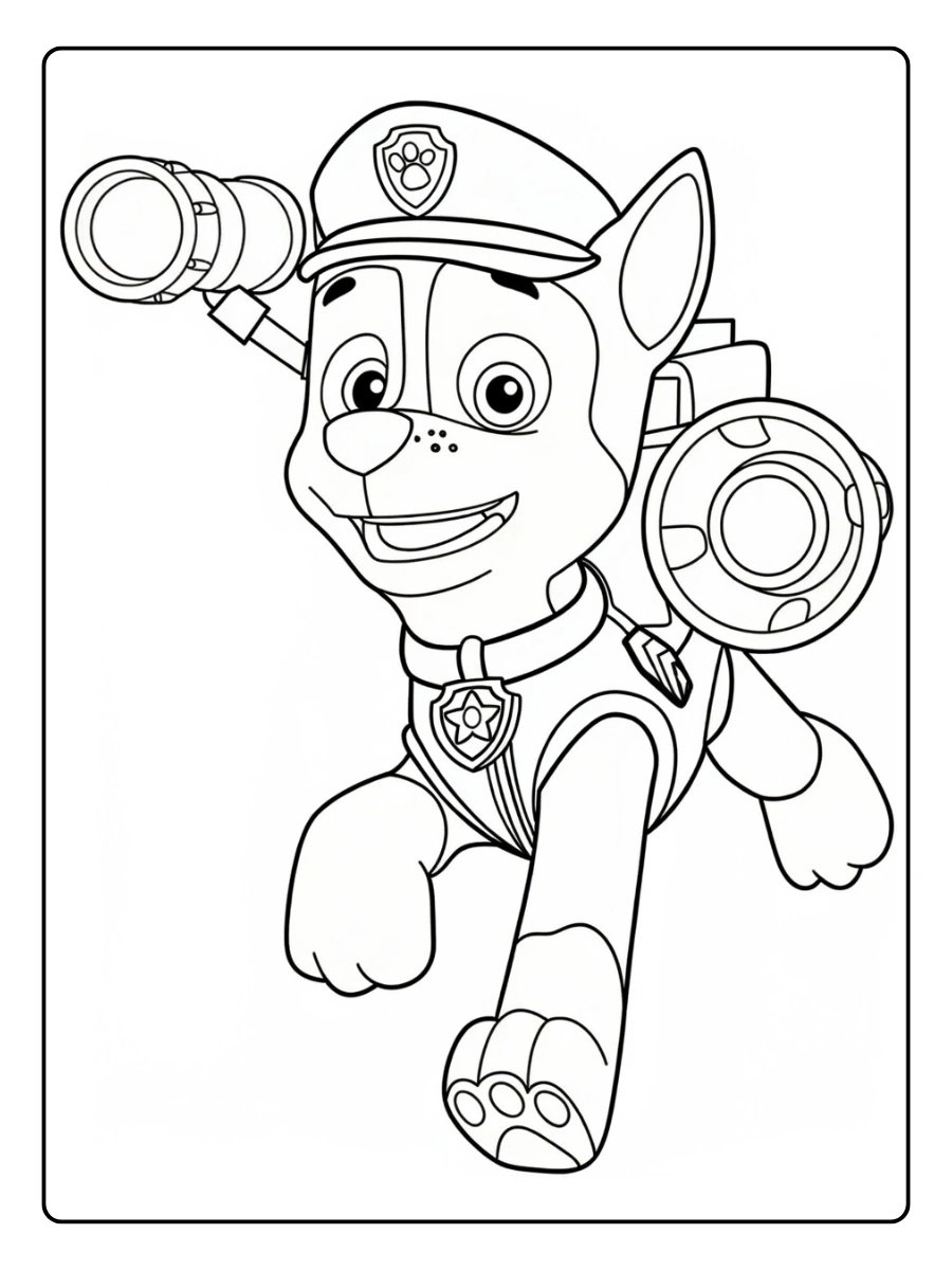 Coloriage Chase Pat' Patrouille (5)
