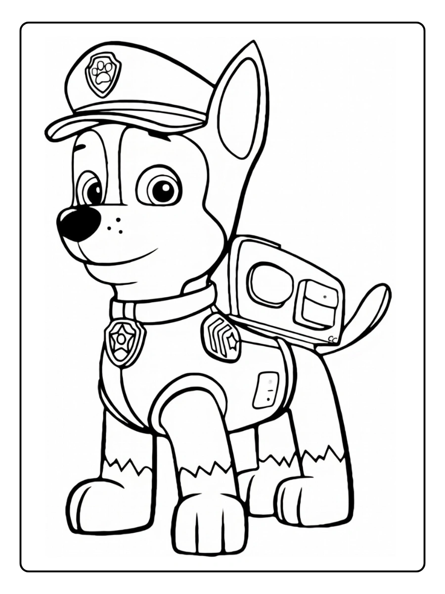 Coloriage Chase Pat' Patrouille (6)