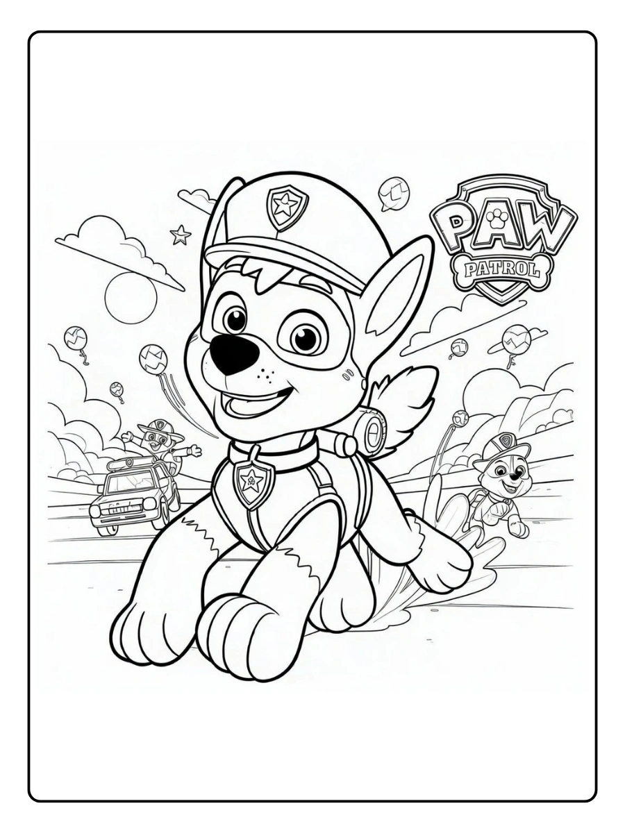 Coloriage Chase Pat' Patrouille (8)