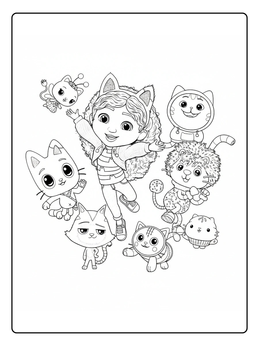 Coloriage Gabby Chat Et la Maison Magique (16)