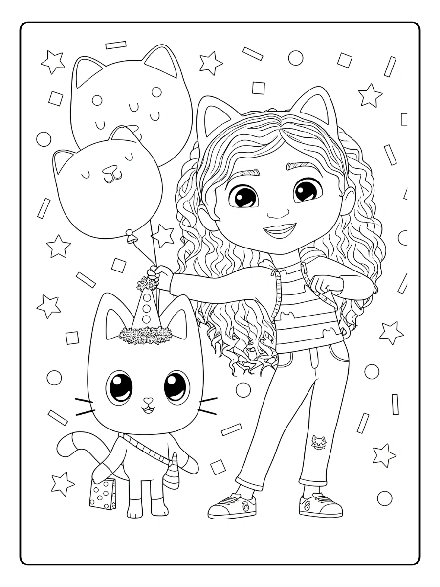 Coloriage Gabby Chat Et la Maison Magique (24)