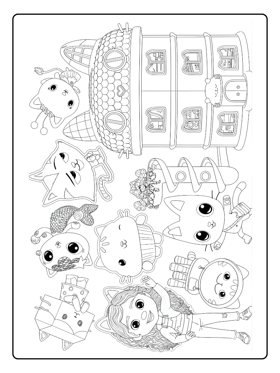 Coloriage Gabby Chat Et la Maison Magique (25)