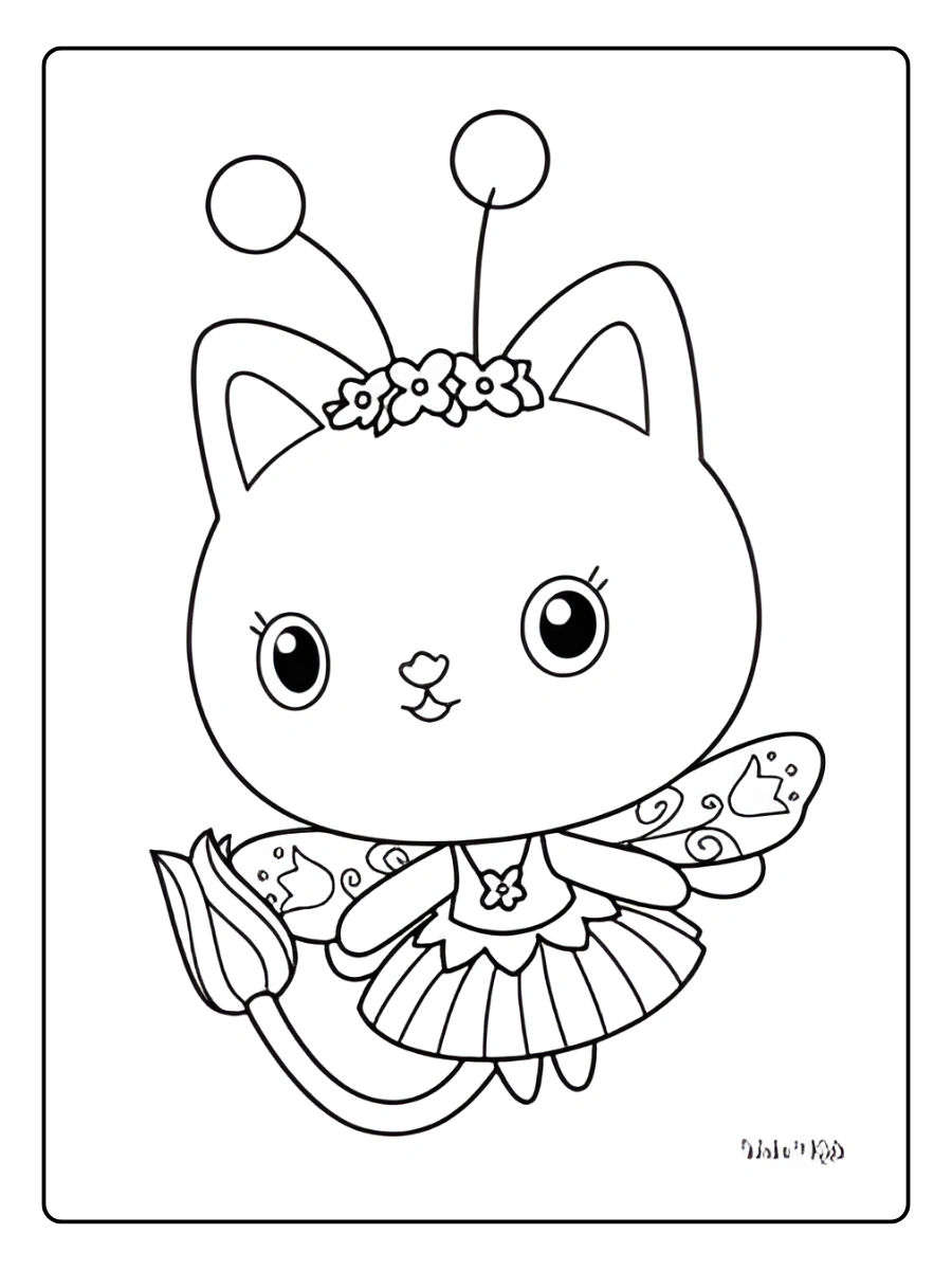 Coloriage Gabby Chat Et la Maison Magique (6)