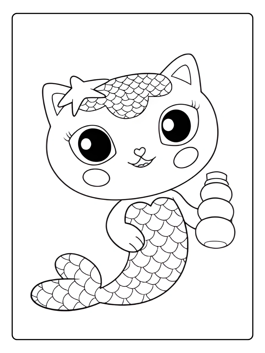 Coloriage Gabby Chat Et la Maison Magique (7)