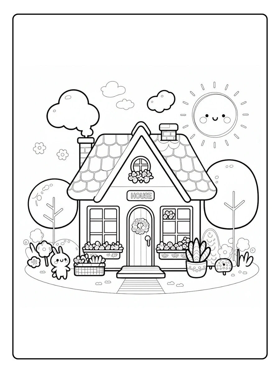 Coloriage Maison (22)