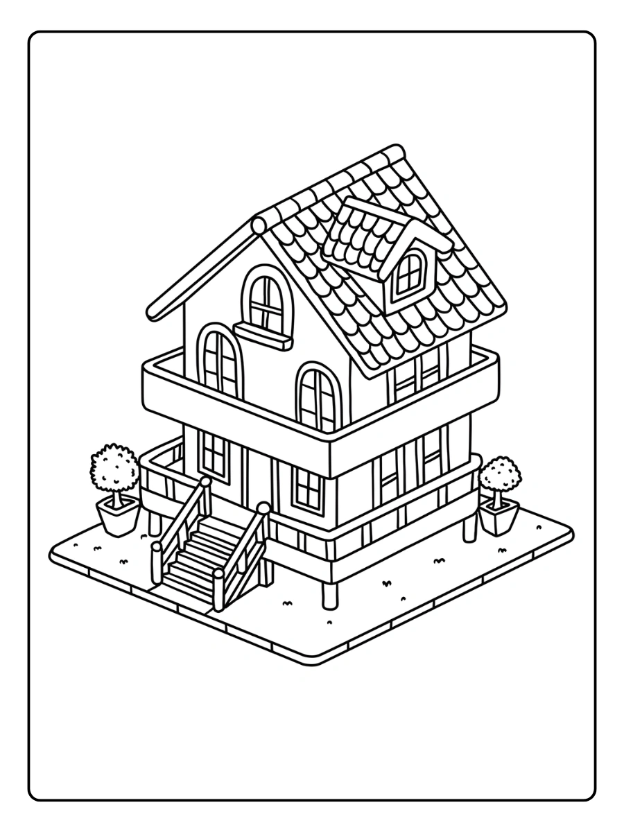 Coloriage Maison (5)