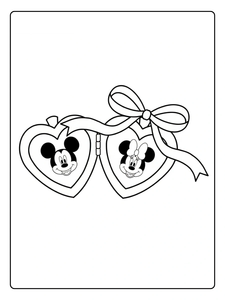 Coloriage Mickey et Minnie Amoureux (1)