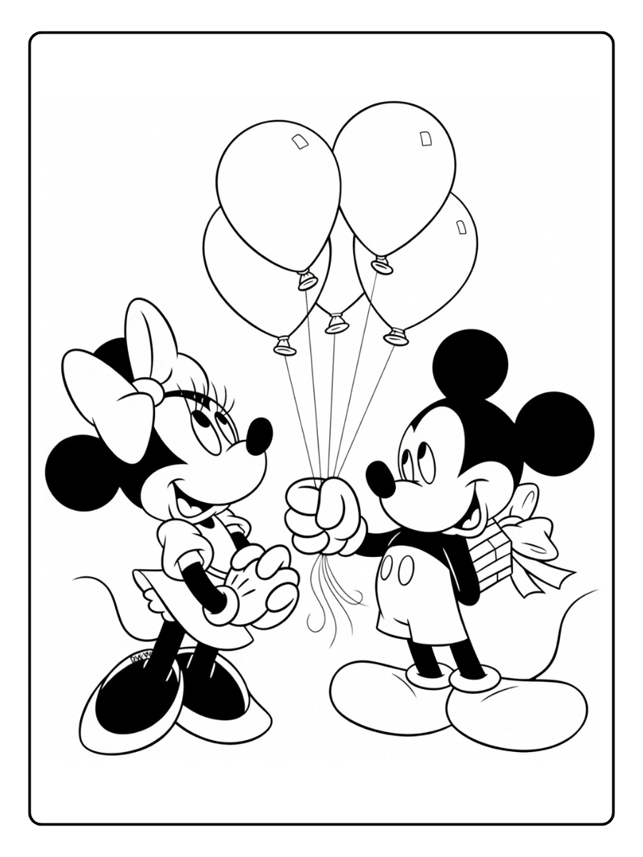 Coloriage Mickey et Minnie Amoureux (11)