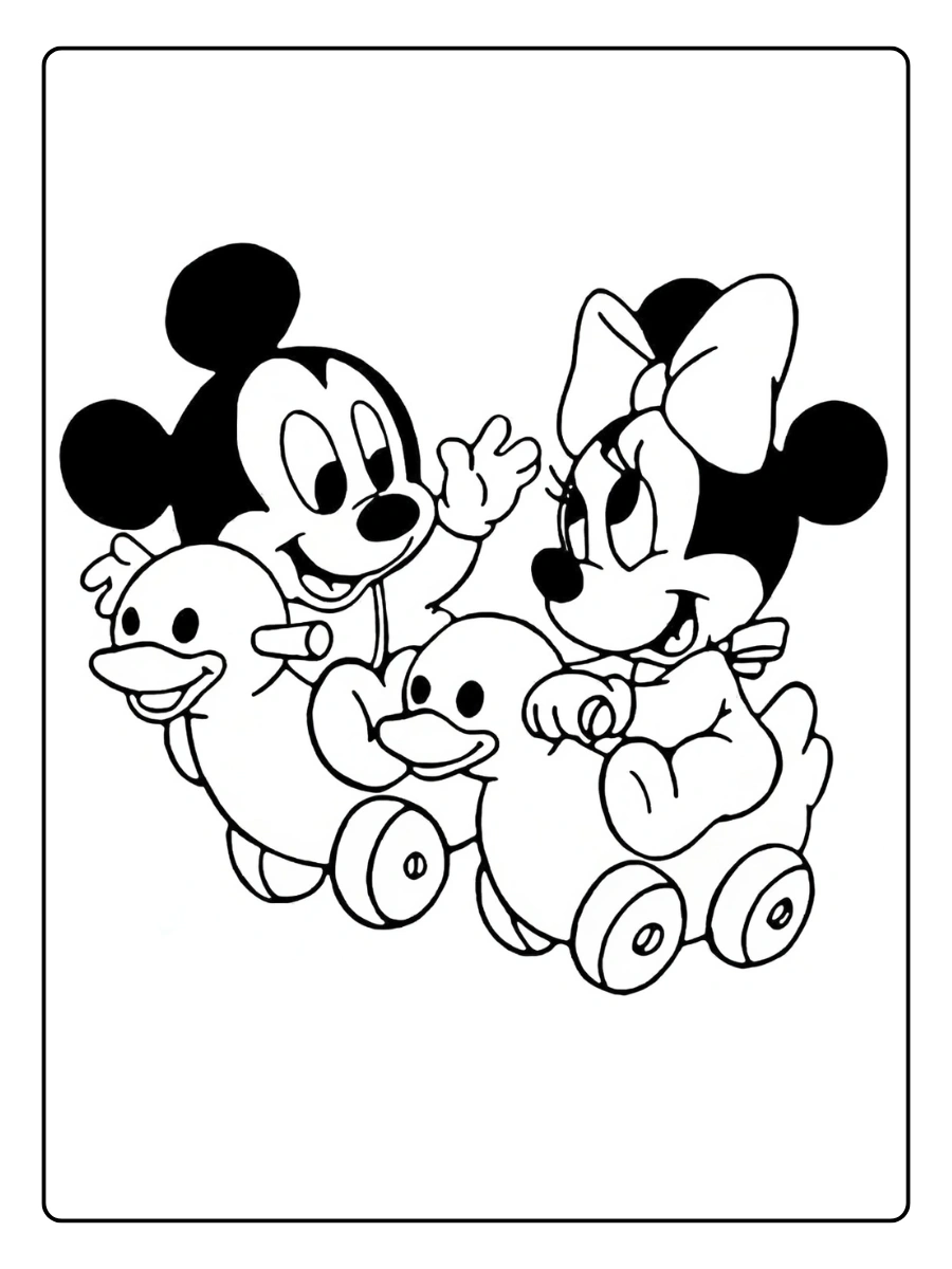 Coloriage Mickey et Minnie Amoureux (12)