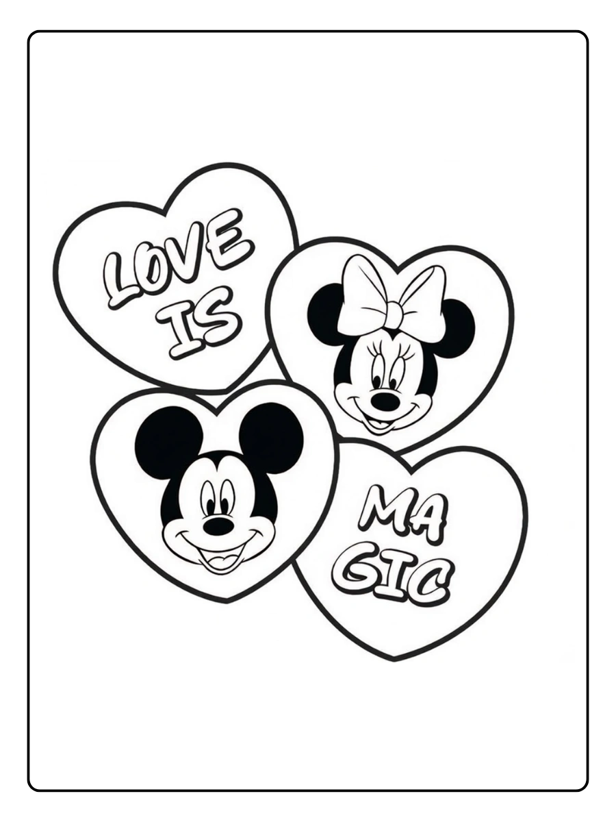 Coloriage Mickey et Minnie Amoureux (14)